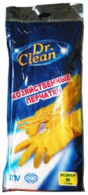 Хозяйственные латексные перчатки "Doctor Clean" L  Продаются по 12 пар