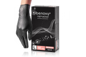 Виниловые черные перчатки "Benovy" L