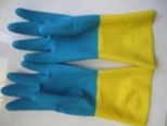 Хозяйственные резиновые перчатки с хлопковым напылением M Продаются по 12 пар