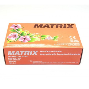 Виниловые белые перчатки MATRIX размер- XL